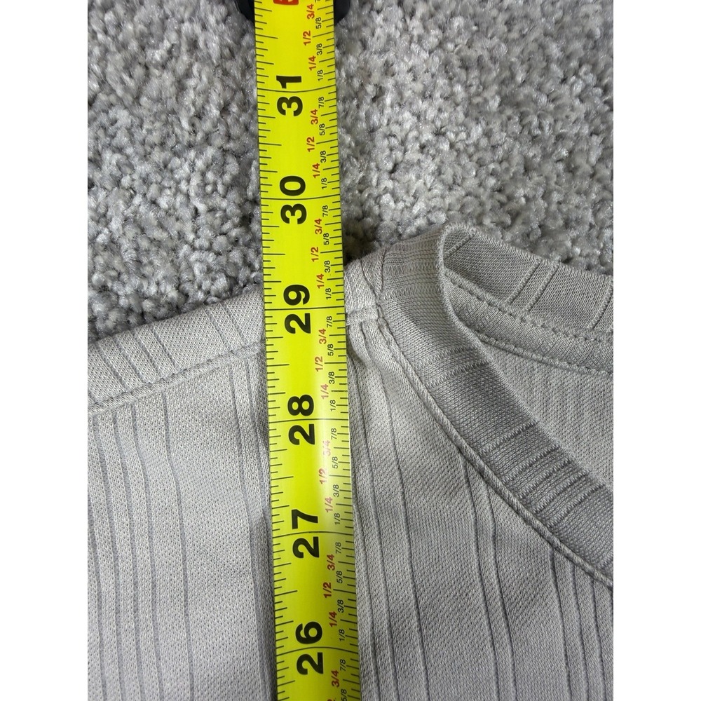 Concepts by Claiborne Men's Size L Ribbed Knit Short Sleeve T-Shirt Beige Tan - Picture 3 of 5
